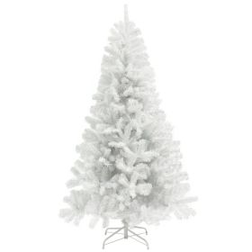 7.5ft Unlit Artificial White Christmas Tree, Holiday Décor with 1346 Branch Tips, Auto Open and Steel Base (Option: White-1100x260x280 mm)