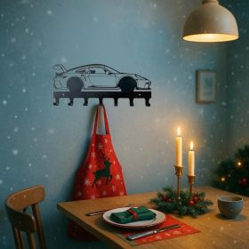 Racing Car Keychain & Wall Mount Set - Stylish Vehicle Key Holder For Home Decor (Option: Hook)