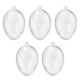 5 Clear Plastic Fillable Christmas Balls Christmas Tree Decorations (Option: 5Pcs)